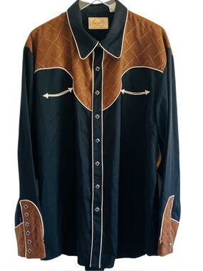 Scully Western Long Sleeve Snap Button Front Shirt